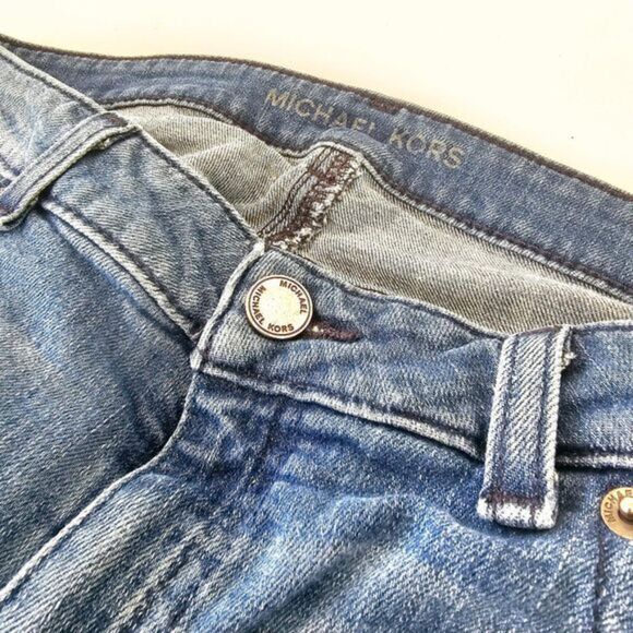 Michael Kors Floral Embossed Capri Jean Women 26 |Polished Comfort Everyday Glam - Picture 4 of 6